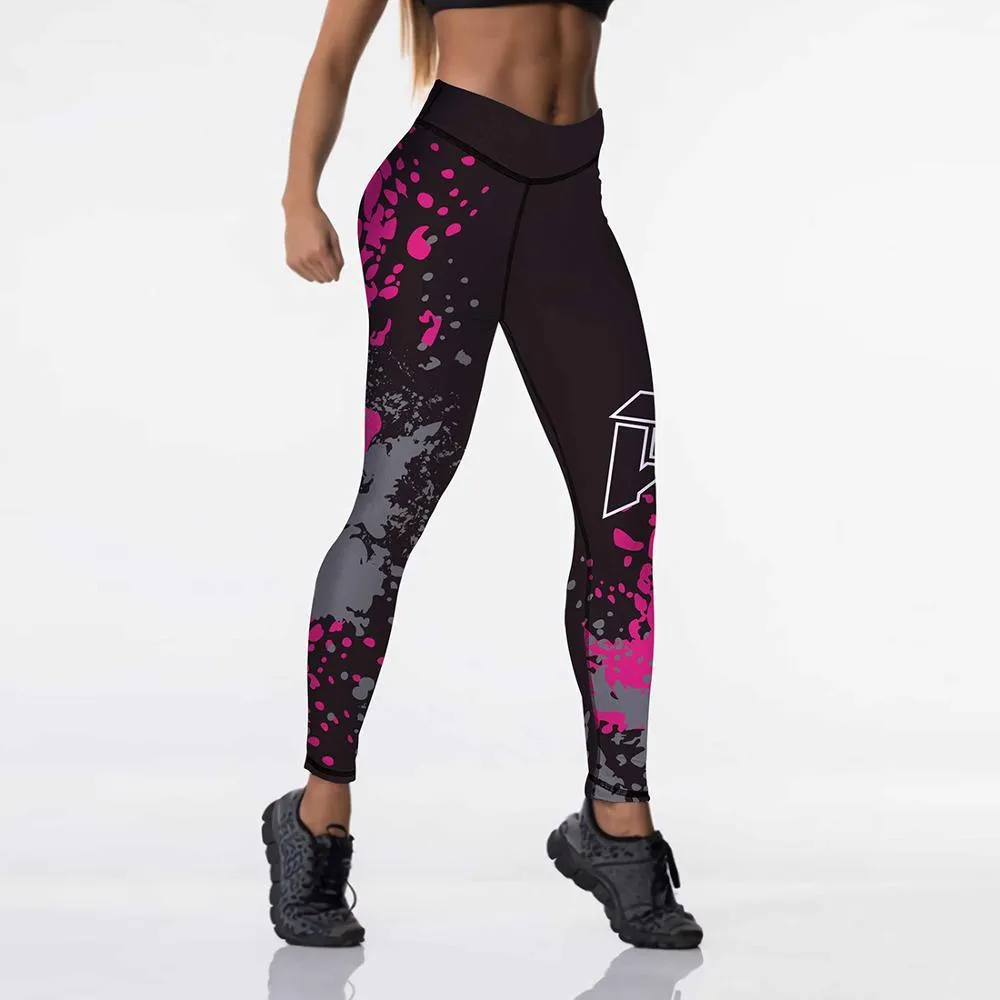 Women Digital Printed High Waist Elasticated Push Up Leggings