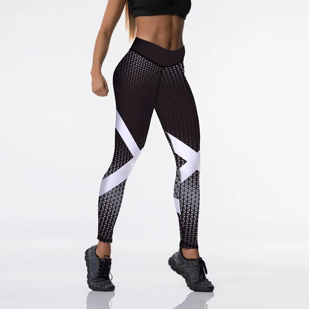 Women Digital Printed High Waist Elasticated Push Up Leggings