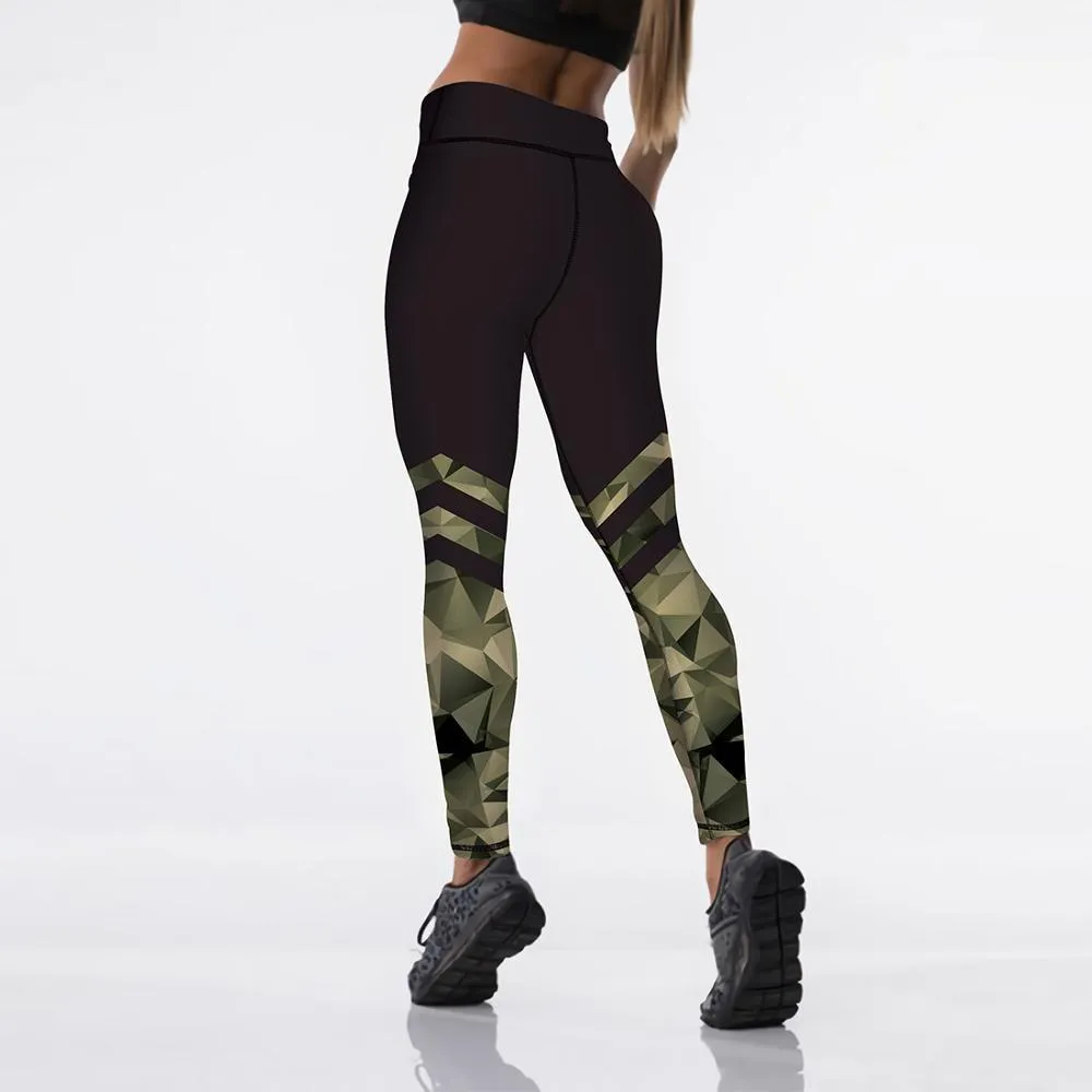 Women Digital Printed High Waist Elasticated Push Up Leggings