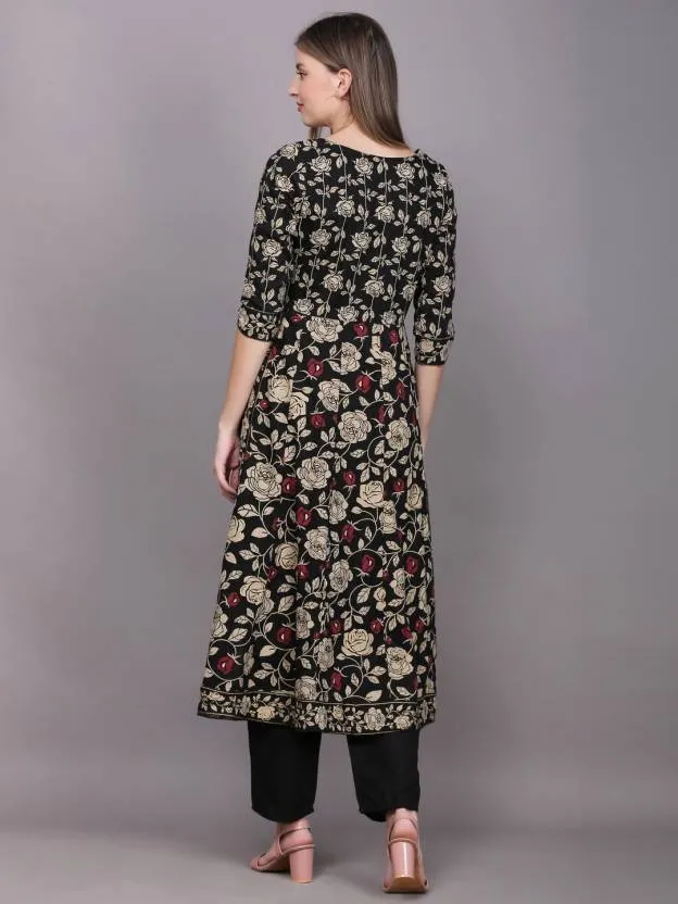 Women Kurta And Palazzo Set Cotton Rayon