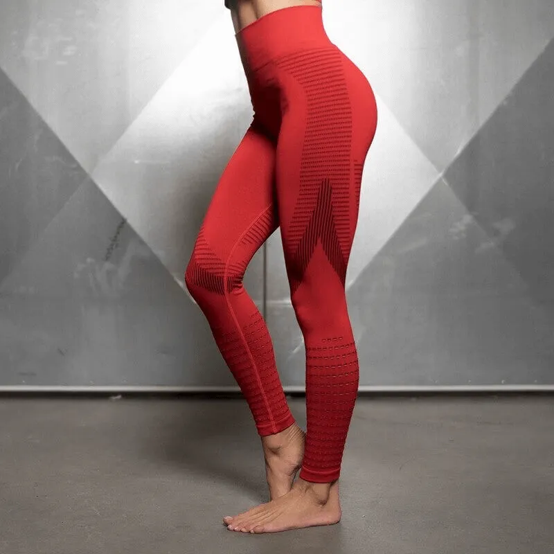 Women's Hollow Seamless High-Waisted Leggings for Fitness - SF0184